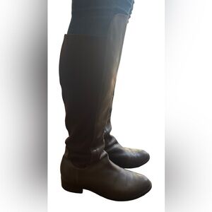 COLE Haan Nike Air leather riding boots Brown leather/stretch suede back 9 1/2 B